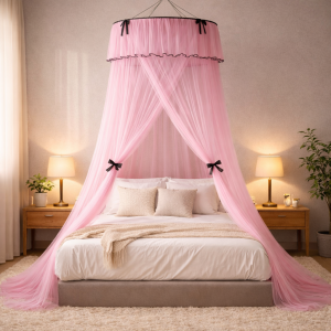 Ciel de Lit Adulte “Douce Nuit” – Rose