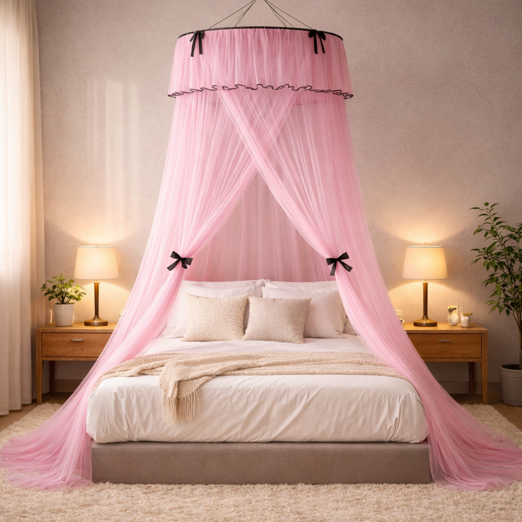 Ciel de Lit Adulte “Douce Nuit” – Rose