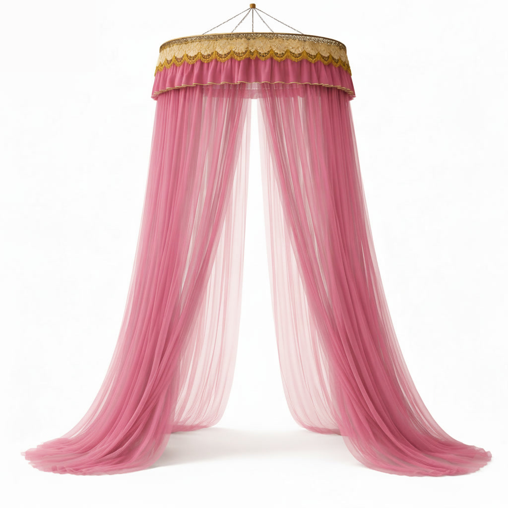 Ciel de Lit Adulte “Cocon Royal” – Rose – Image 4