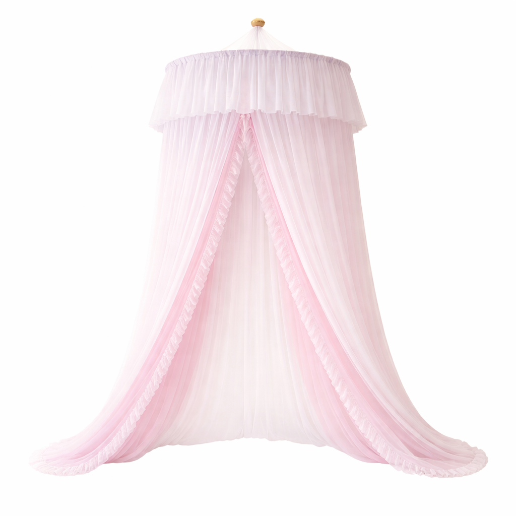 Ciel de Lit Adulte “Brise Céleste” – Rose & Blanc – Image 4