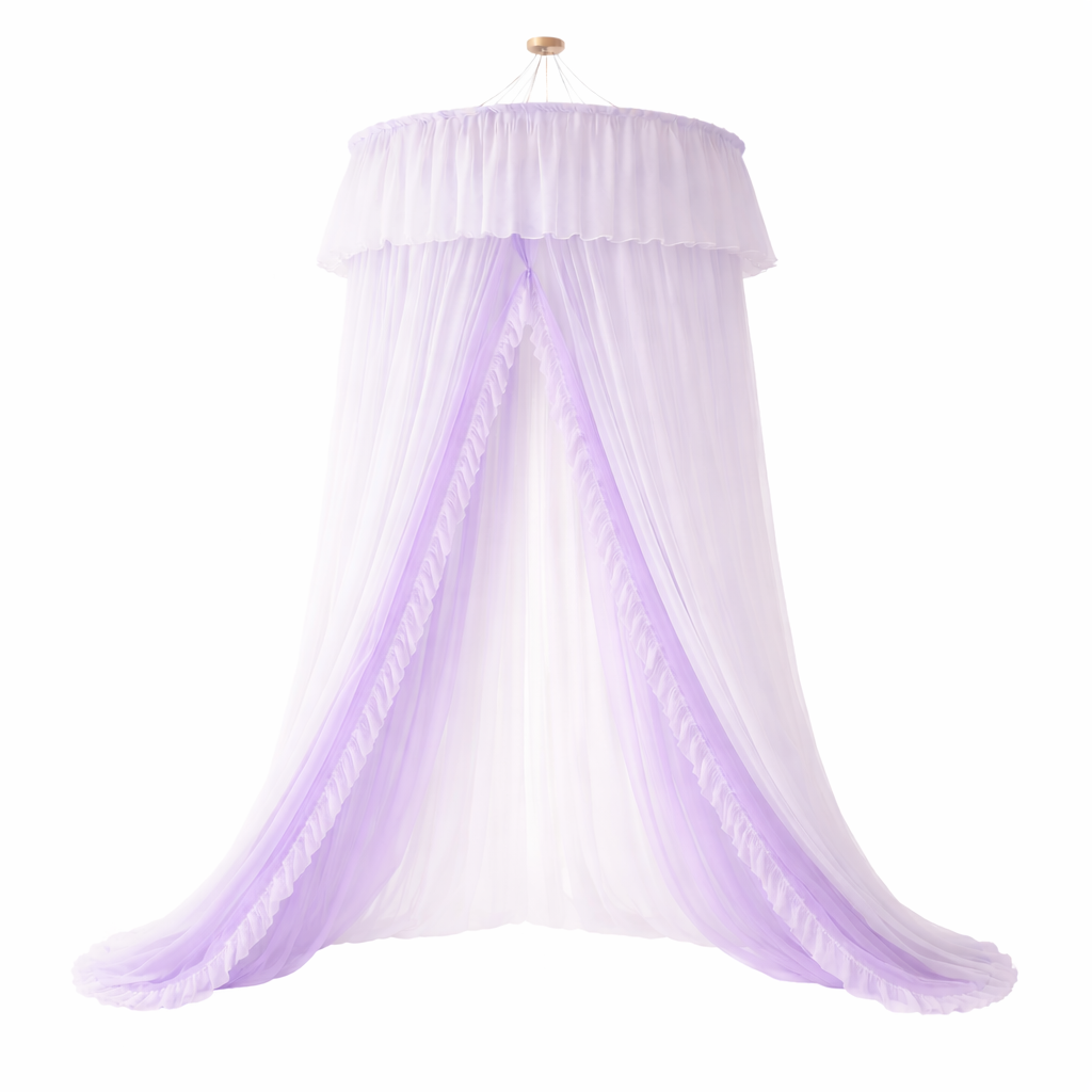 Ciel de Lit Adulte “Brise Céleste” – Violet & Blanc – Image 4
