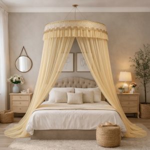 Ciel de Lit Adulte “Cocon Royal” – Jaune
