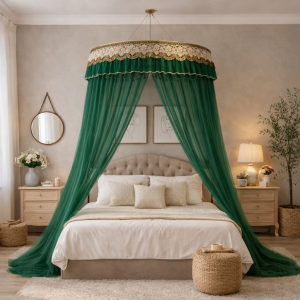 Ciel de Lit Adulte “Cocon Royal” – Turquoise
