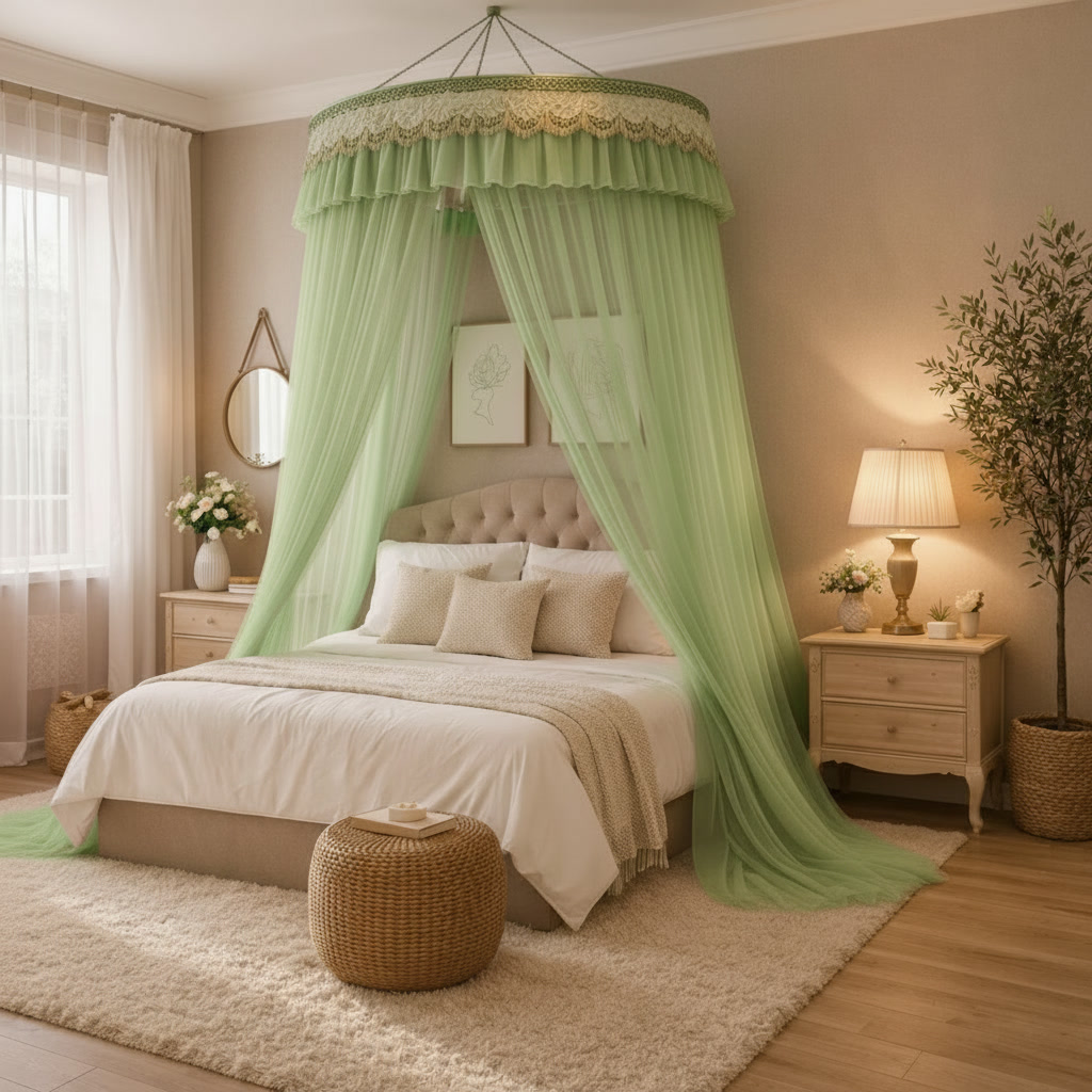 Ciel de Lit Adulte “Cocon Royal” – Vert – Image 2