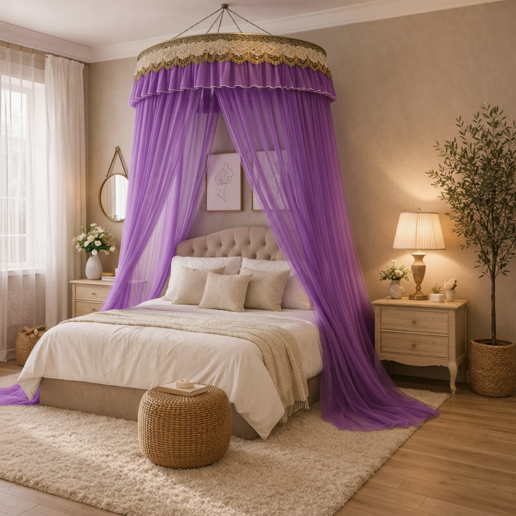 Ciel de Lit Adulte “Cocon Royal” – Violet – Image 2
